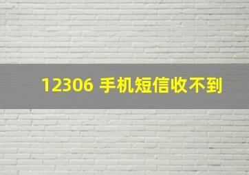 12306 手机短信收不到